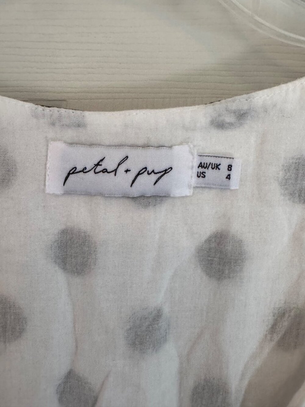 Petal + Pup Short Sleeve V-neck Polka Dot Mini Dress Size 4 - Picture 3 of 7